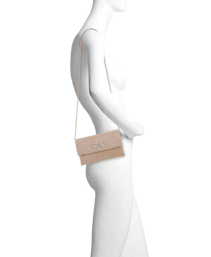 Gold | Alicia Sparkle Jacquard Envelope Clutch Form