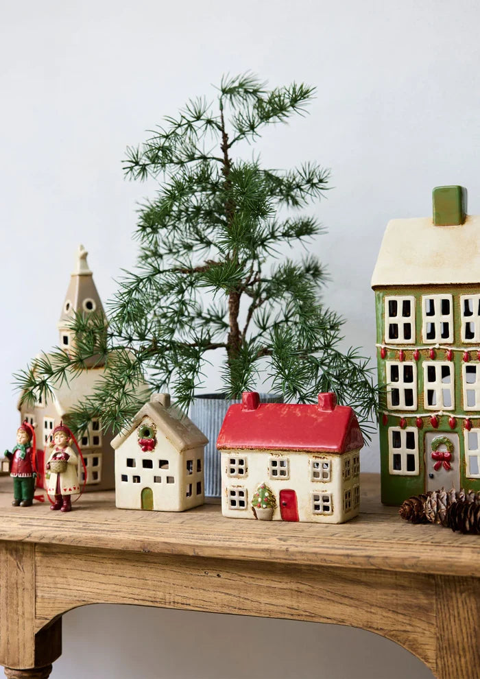 Alsace Tea Light Grande Chalet Christmas Green