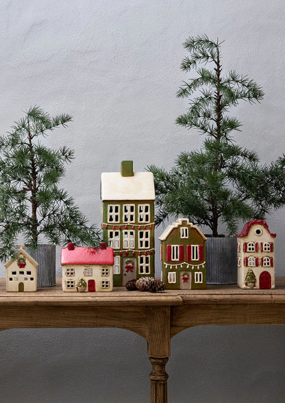 Alsace Tea Light Grande Chalet Christmas Green