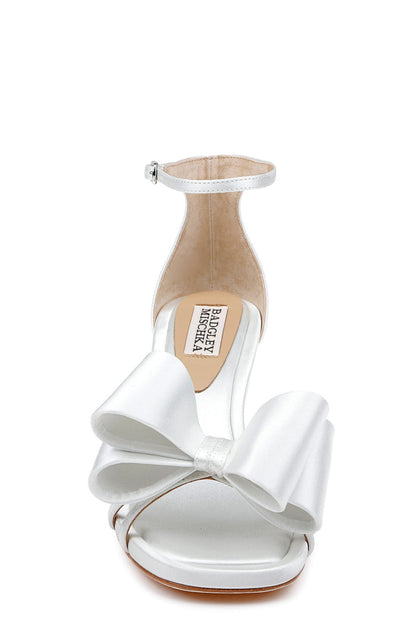 White | Alysha Open Toe Kitten Heels