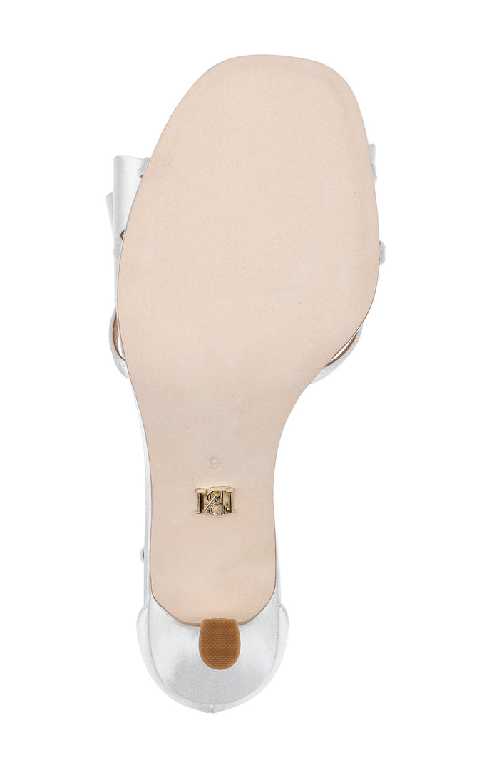 White | Alysha Open Toe Kitten Heels