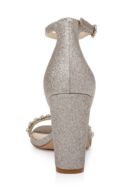 Light Gold | Alyssa Block Heel Sandals