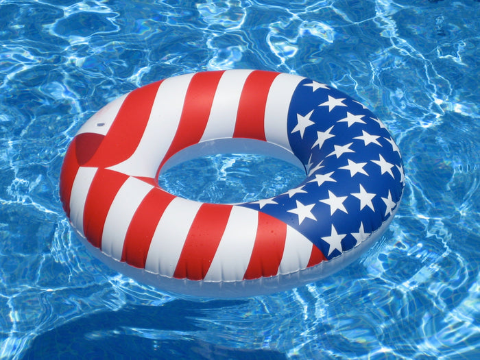 Americana Inflatable Swim Ring - Great Backyard Place