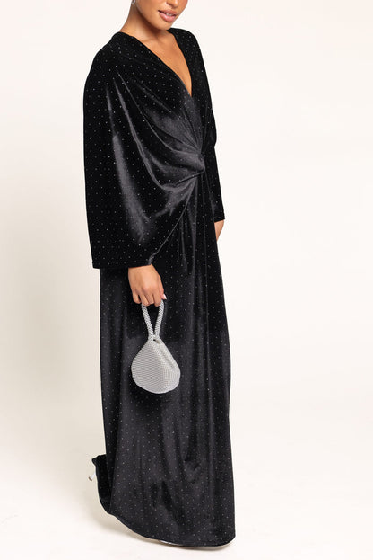 DRESSES Andilee Velvet Maxi Dress - Black