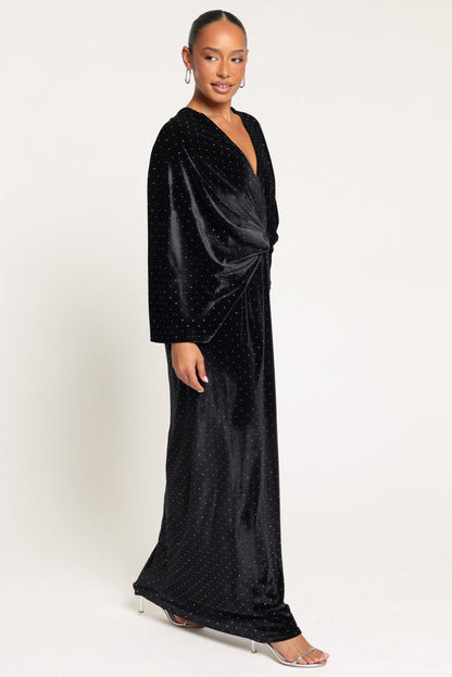 DRESSES Andilee Velvet Maxi Dress - Black