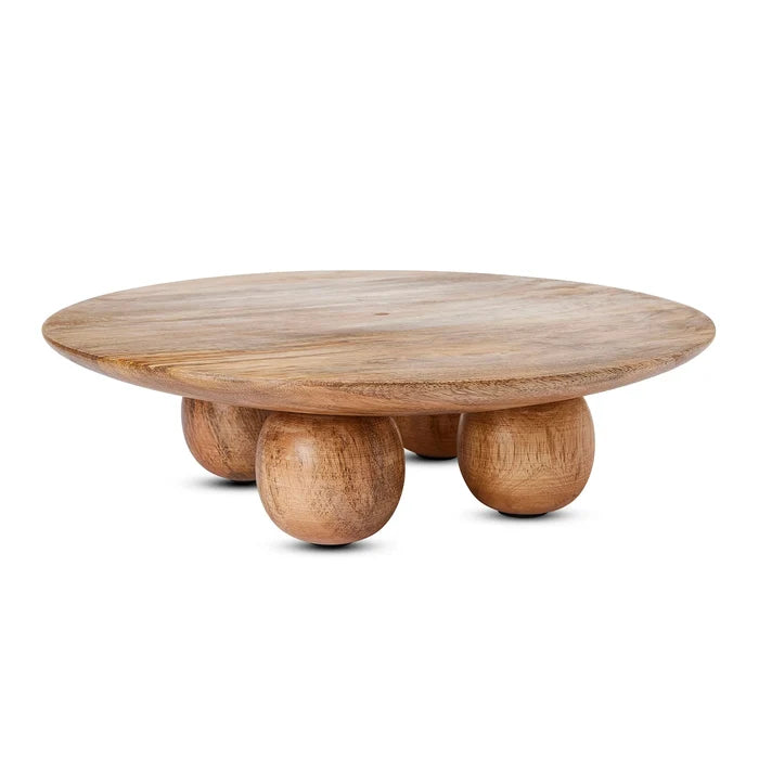 Angus round footed platter