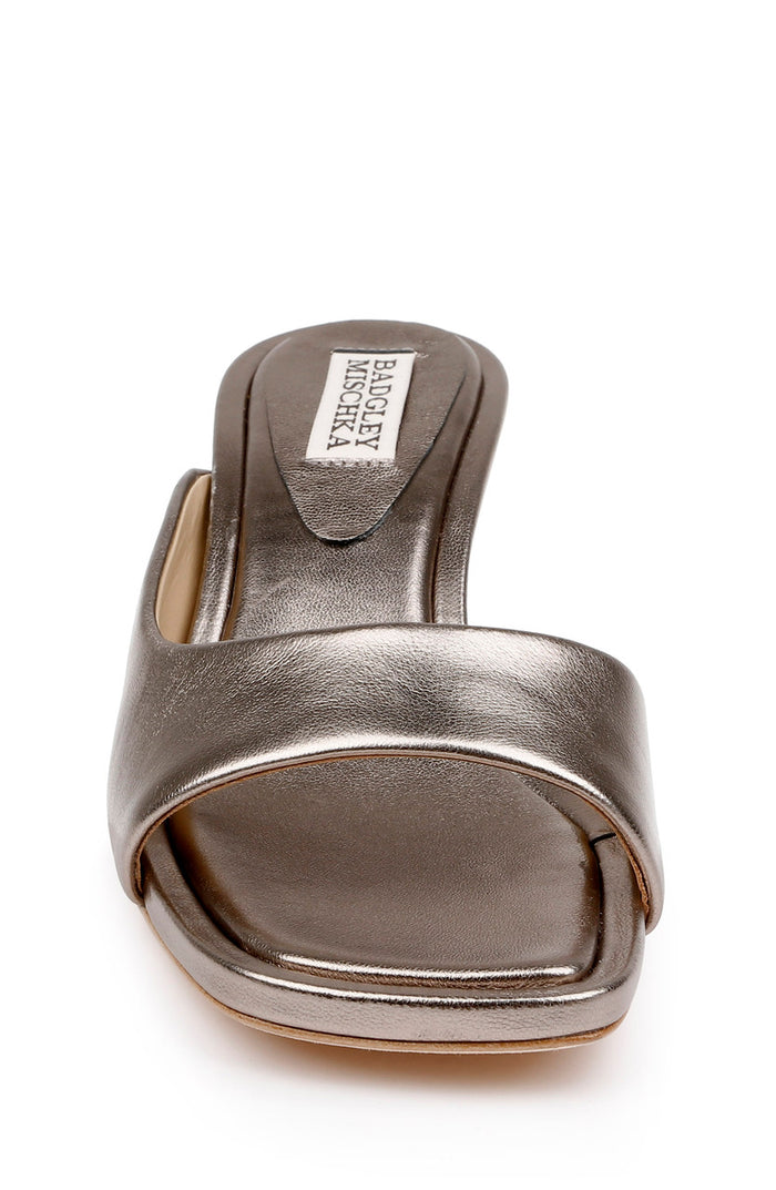Light Bronze | Baila Asymmetrical Slide with Ball Heel