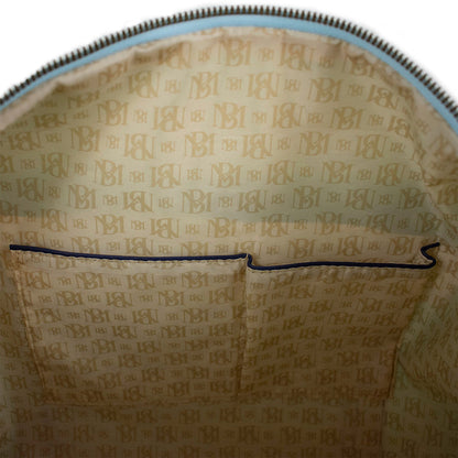 Light Blue Barbara Tote Weekender Travel Bag Inside