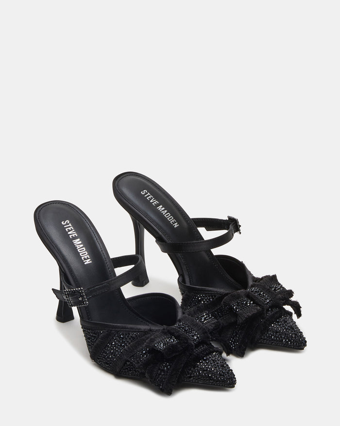 BAYLIN BLACK SATIN RHINESTONES