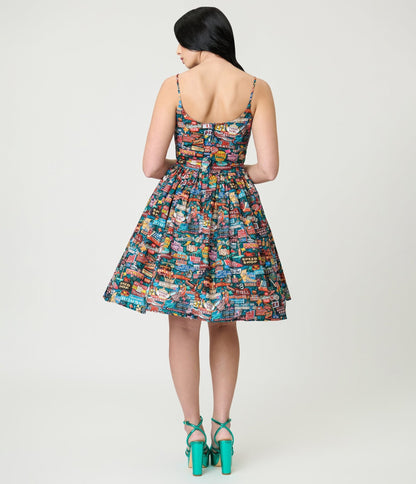 Bernie Dexter Neon Flashback Chelsea Swing Dress
