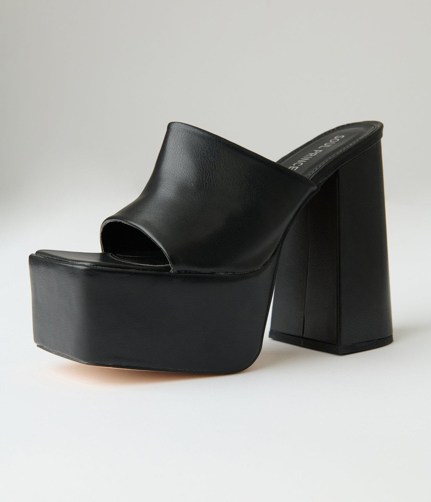Black Leatherette Platforms
