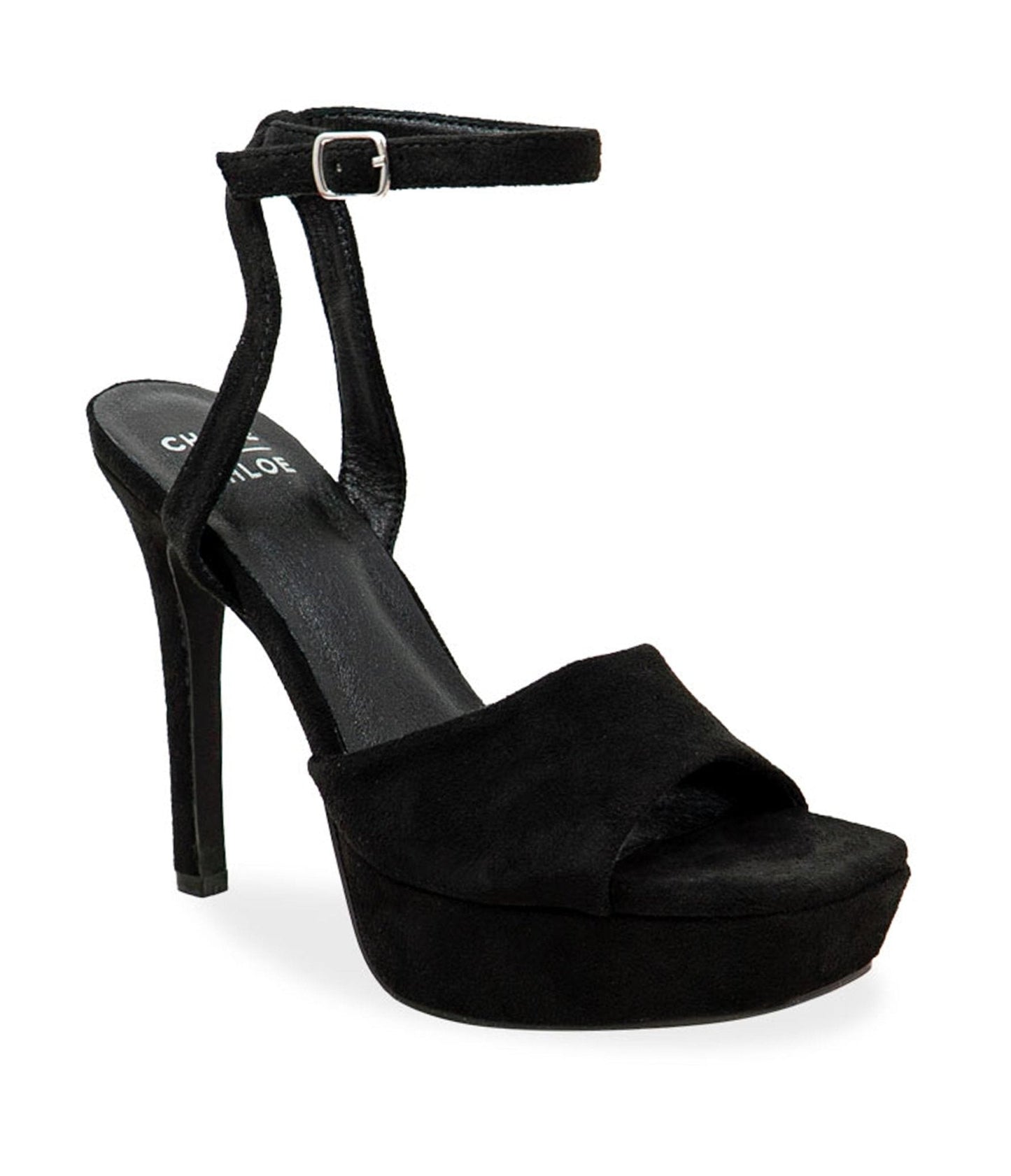 Black Suede Platform Heels