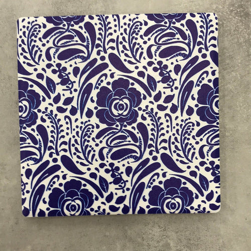 Blue Folk Coasters