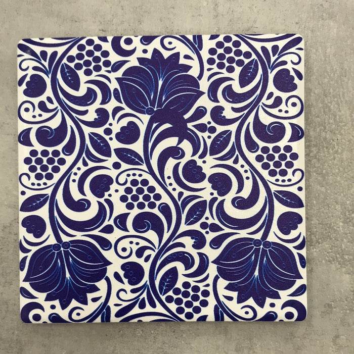 Blue Folk Coasters