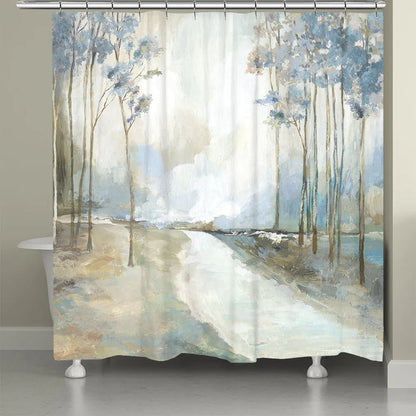Blue Path Home Shower Curtain