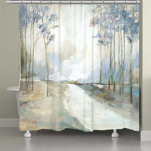 Blue Path Home Shower Curtain