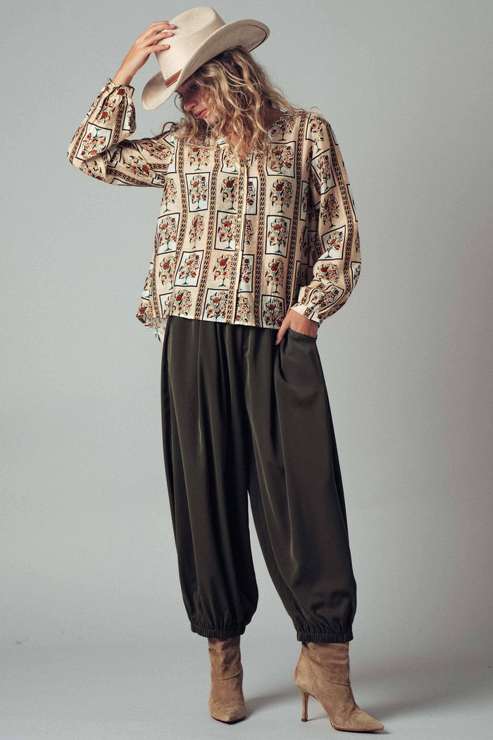 Bohemian Floral Frame  Blouse