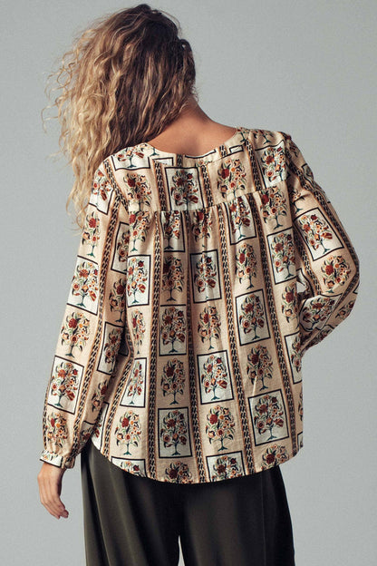 Bohemian Floral Frame  Blouse