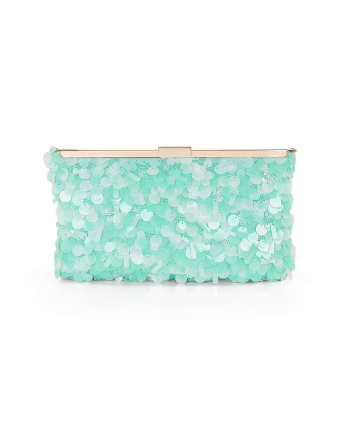 Briar Sequin Hinged Frame Clutch