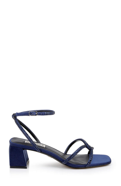 Midnight | Brisa Low Block Heeled Sandal