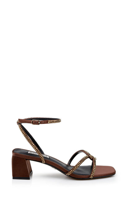 Chocolate | Brisa Low Block Heeled Sandal