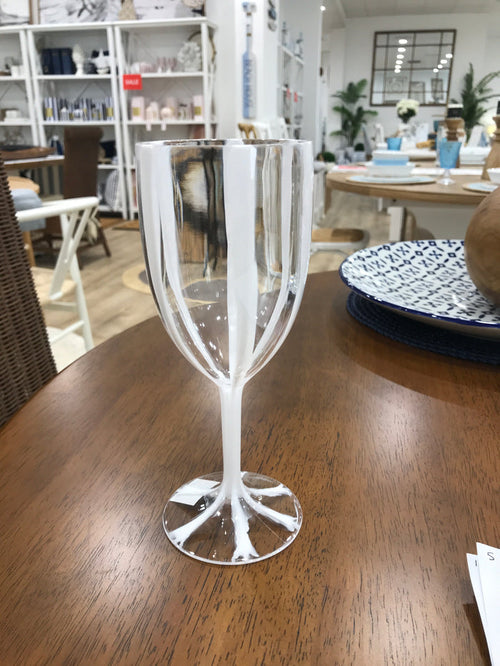 Cabana Acrylic Wine Glass-White