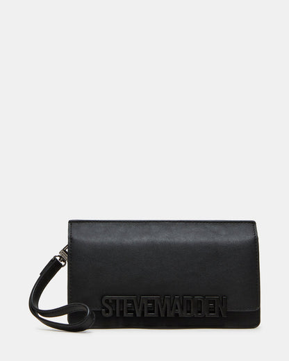 CABBYY Wallet Black Front Flap Wristlet Wallet | Steve Madden