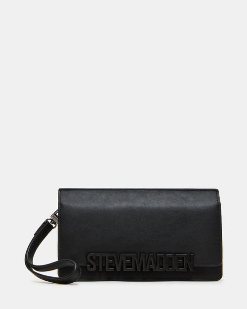 CABBYY Wallet Black Front Flap Wristlet Wallet | Steve Madden