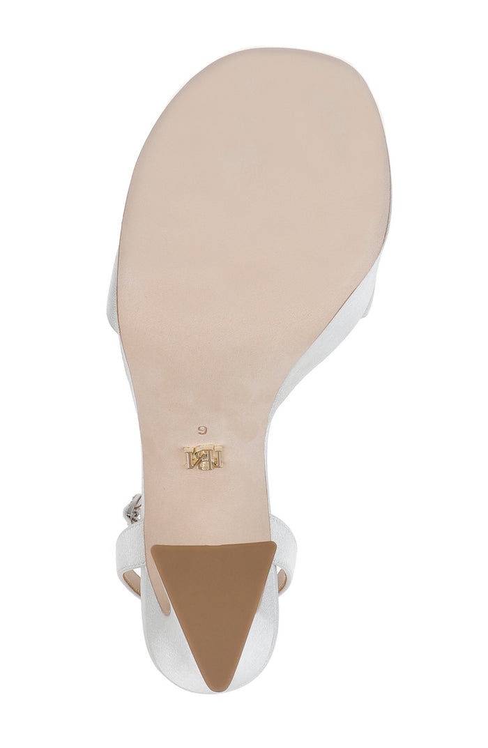 Soft White | Caia Platform Sandal with Heart-Shaped Buckle