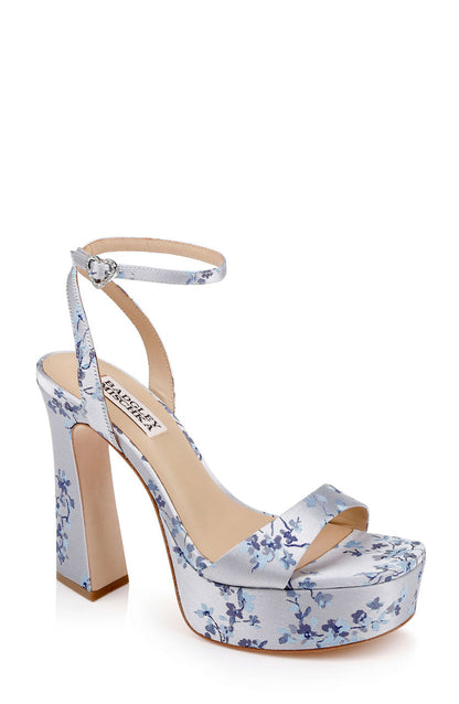 Light Blue | Caia Platform Sandal with Heart-Shaped Buckle Front Side