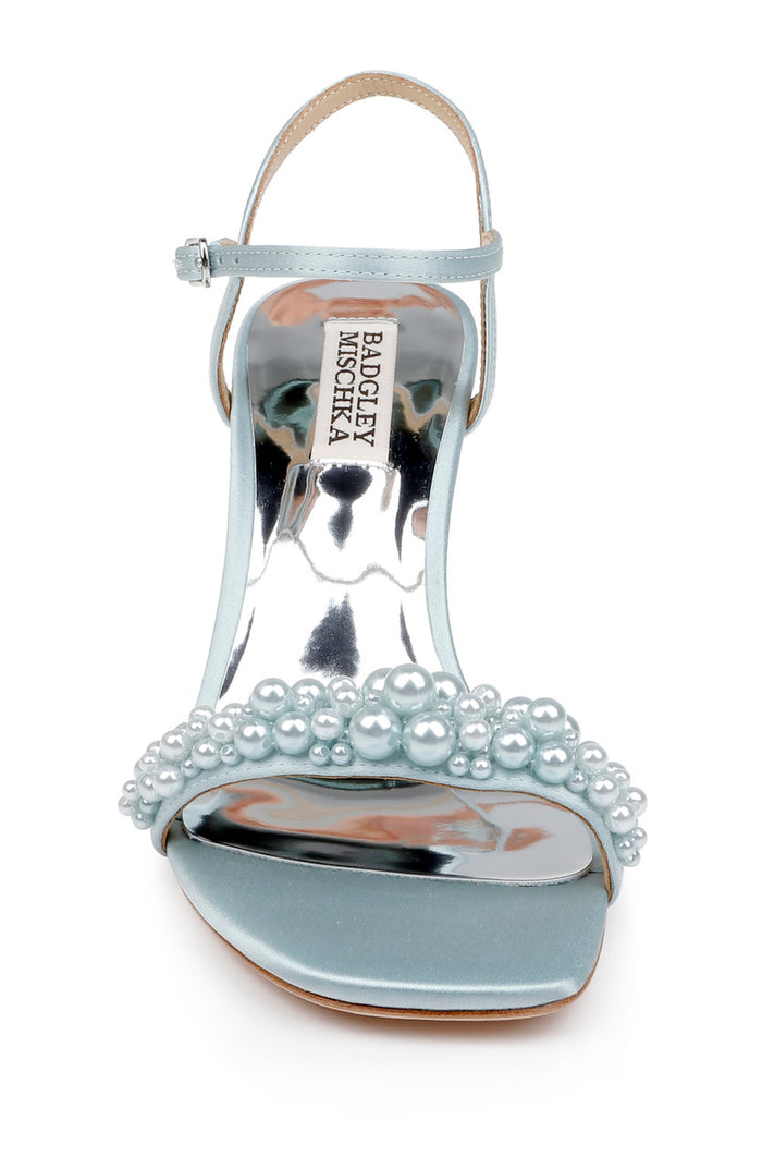 Mist Blue | Caitlyn Stiletto Heel with Pearled Vamp