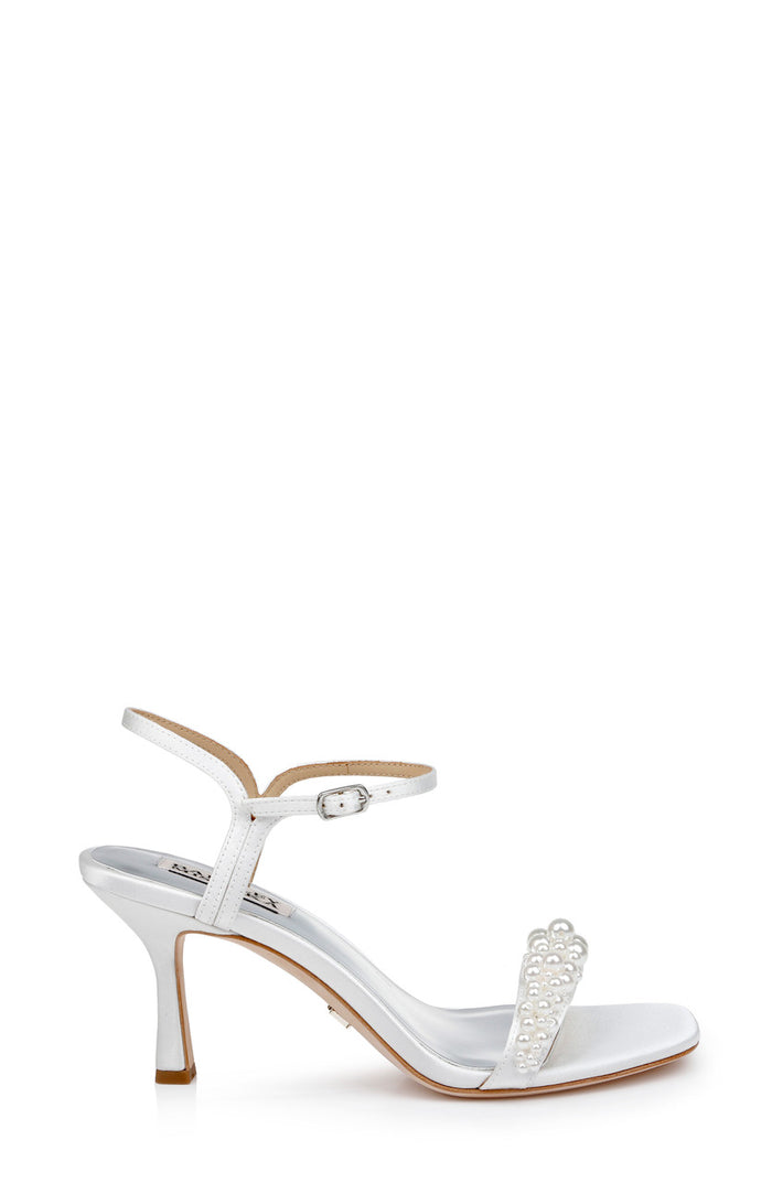 Soft White | Caitlyn Stiletto Heel with Pearled Vamp