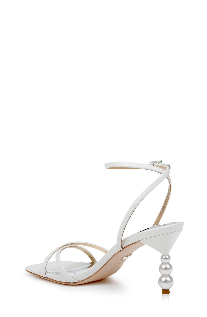 Soft White | Callie Beaded Heel Sandal