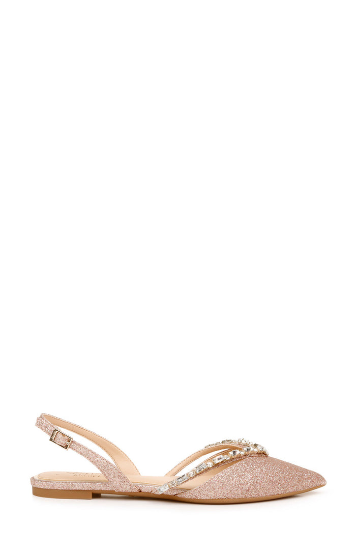 Rosegold Glitter | Camden Pointed Flat