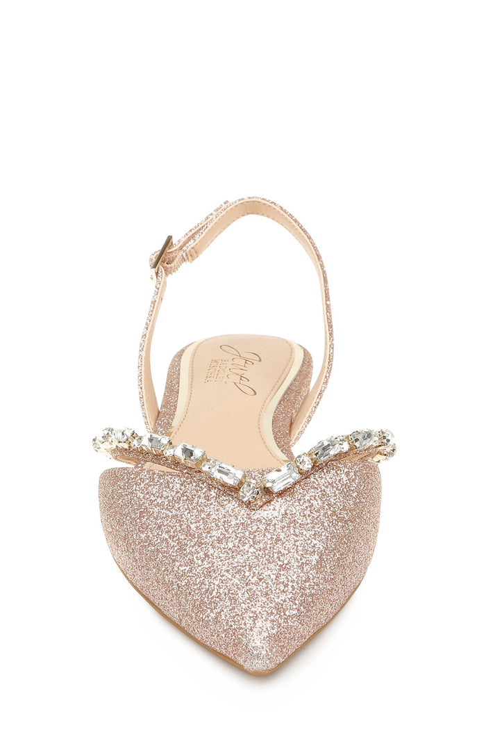 Rosegold Glitter | Camden Pointed Flat