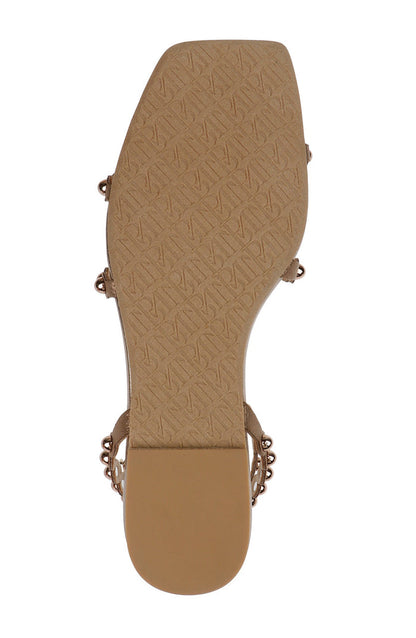 Bronze | Cami Pearled Gladiator Flat Sandal