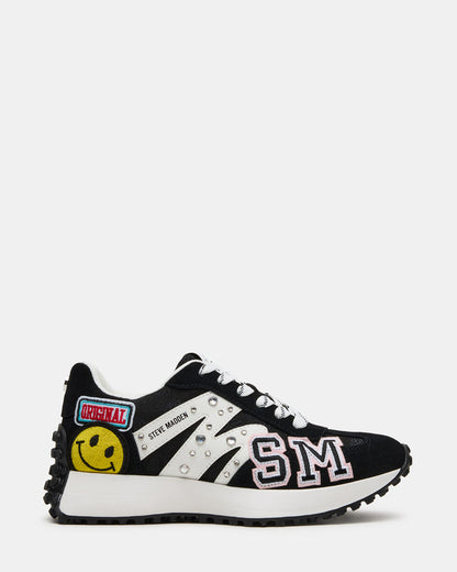 CAMPO Black Multi Patches Lace-Up Women's Sneaker | Steve Madden