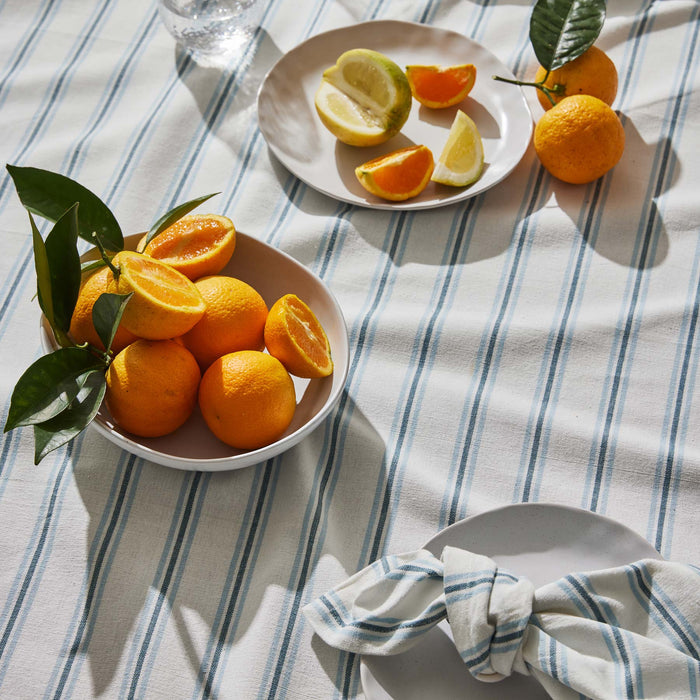 Capri Blue Stripe Tablecloth