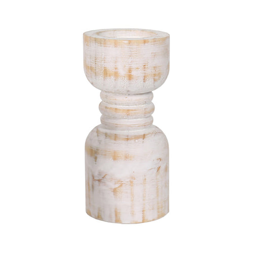 Carved Loop Pillar Candleholder Medium