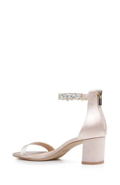 Champagne | Catalina Open Toe Block Heel