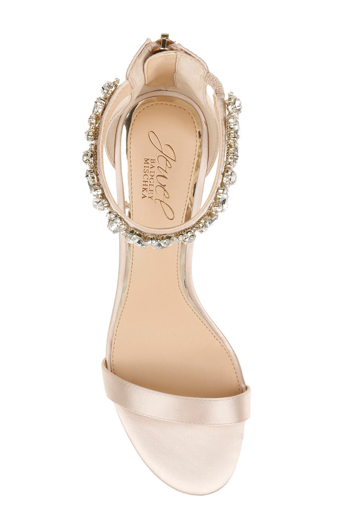 Champagne | Catalina Open Toe Block Heel