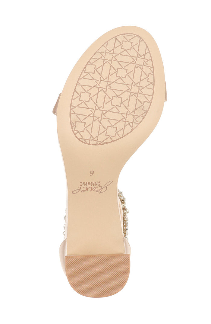 Champagne | Catalina Open Toe Block Heel