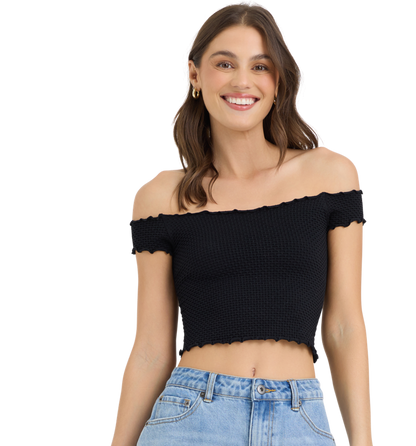 Seamless Off The Shoulder Top