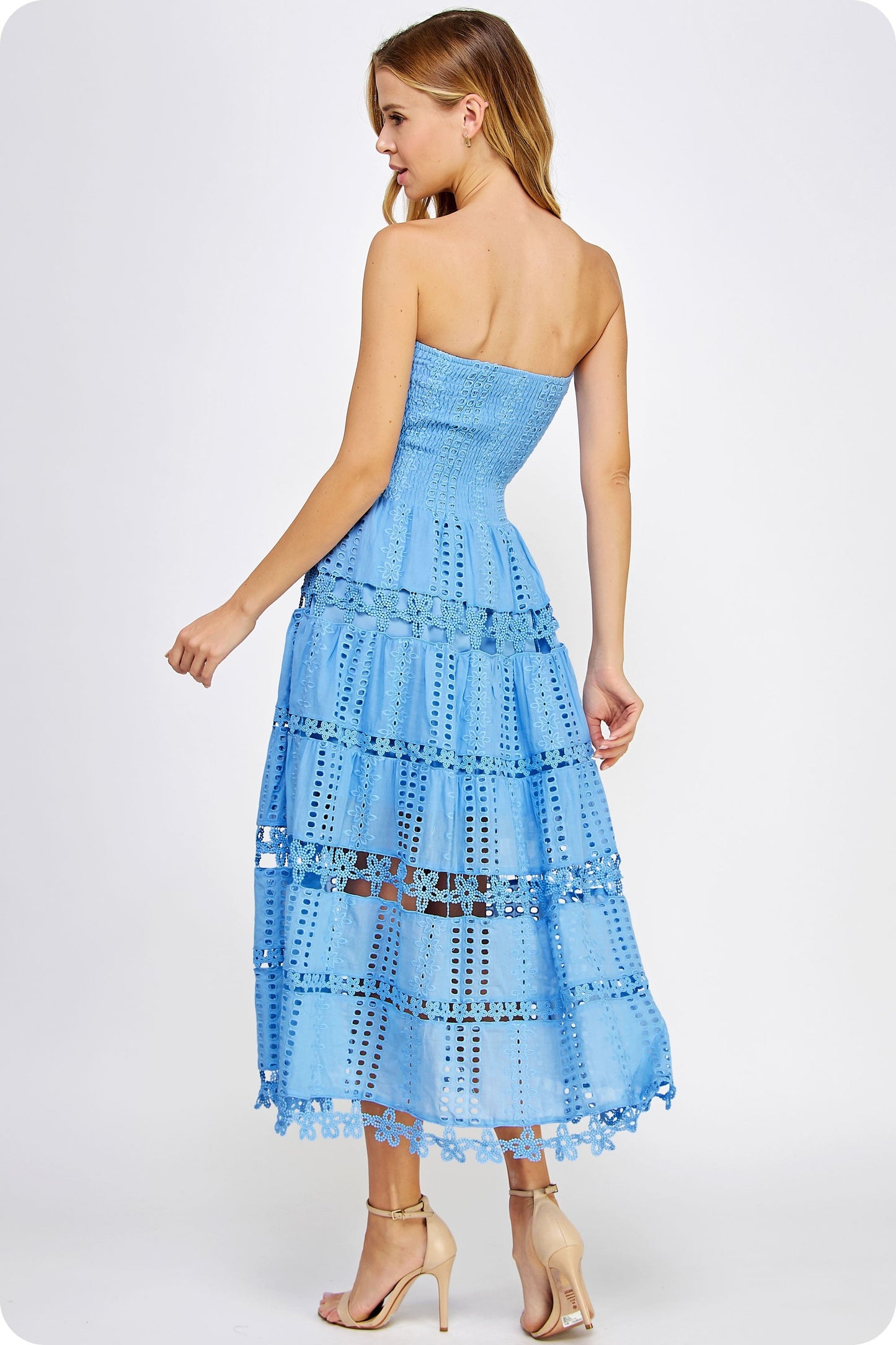 Beautiful Chaos Eyelet Lace Tube Dress