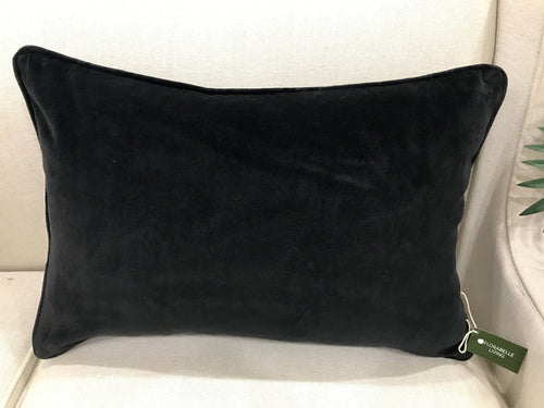 Chelsea cushion black (lumbar) Feather Insert