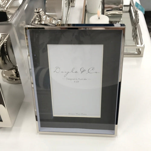 CHROME 4X6 STATELY GREY INSERT FRAME