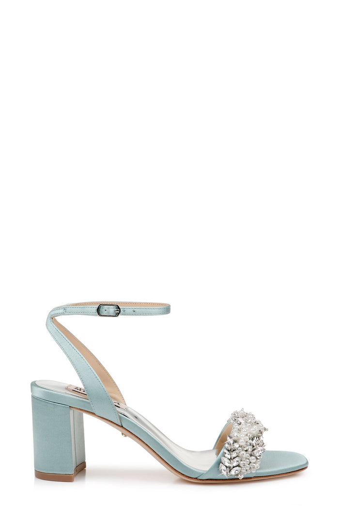 Blue Radiance | Clara Embellished Strap Evening Shoe