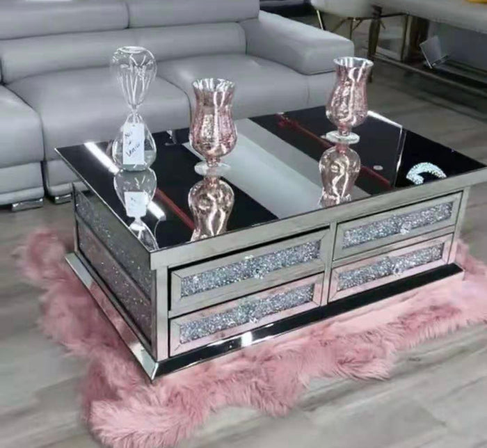 CLEARANCE!  8 Drawers Coffee Table with Crushed Diamonds