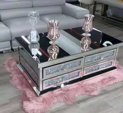 CLEARANCE!  8 Drawers Coffee Table with Crushed Diamonds