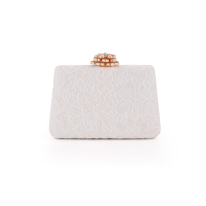 Coco Crochet Lace Minaudiere Clutch